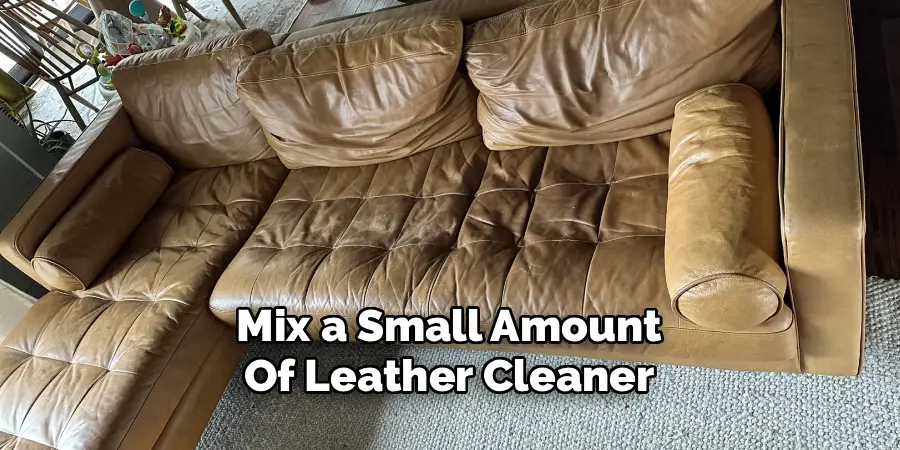 Mix a Small Amount
Of Leather Cleaner