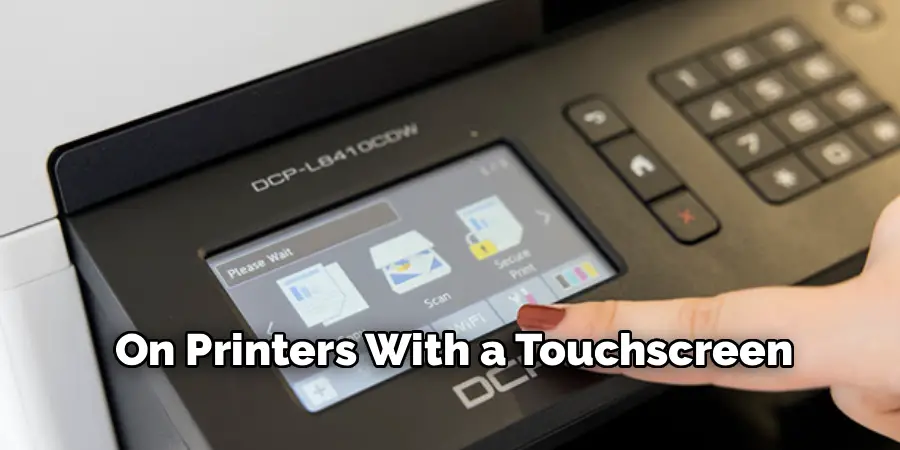 On Printers With a Touchscreen