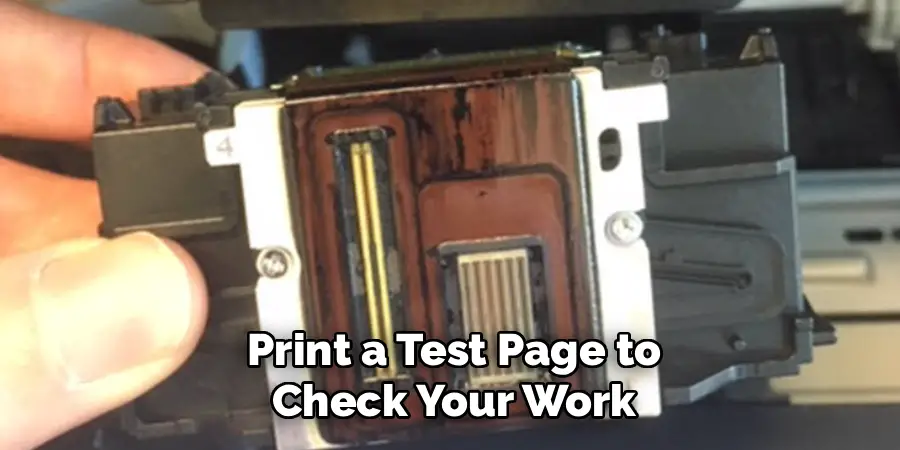 Print a Test Page to Check Your Work