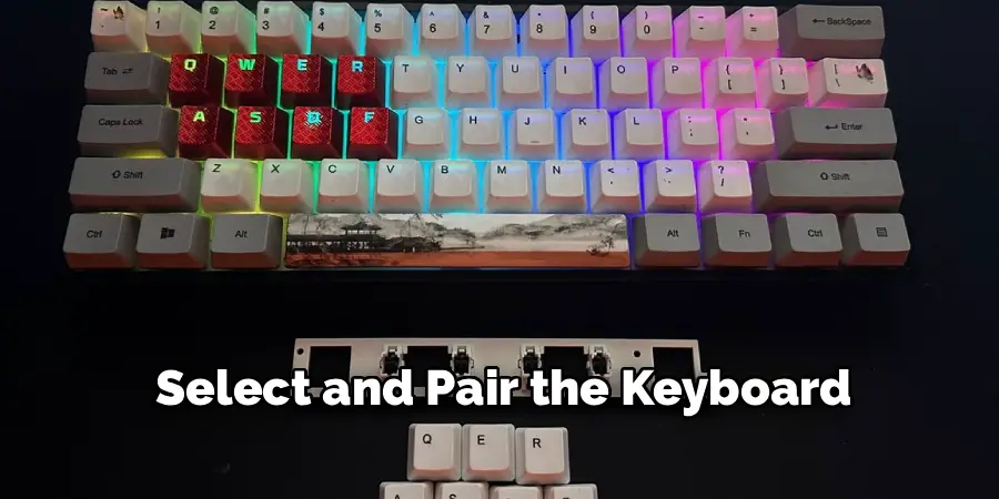 Select and Pair the Keyboard