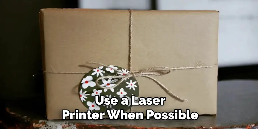 Use a Laser
Printer When Possible