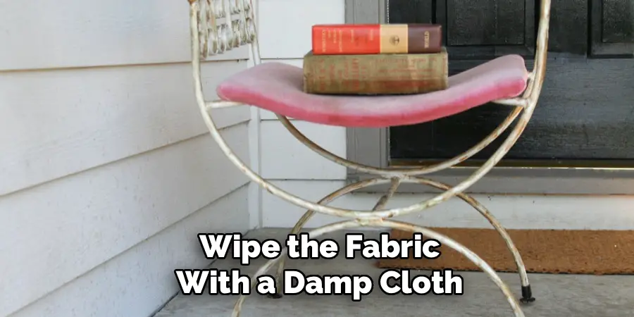 Wipe the Fabric With a Damp Cloth