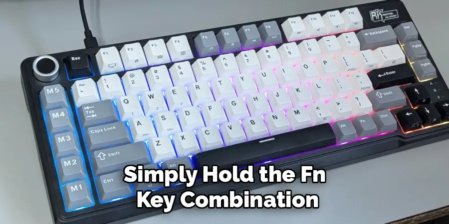 Simply Hold the Fn
 Key Combination